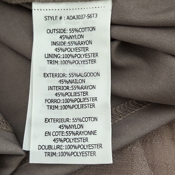 Anthropologie A'reve Eyelet Dolman Dress Womens Size L Brown Lace Overlay - Picture 13 of 13